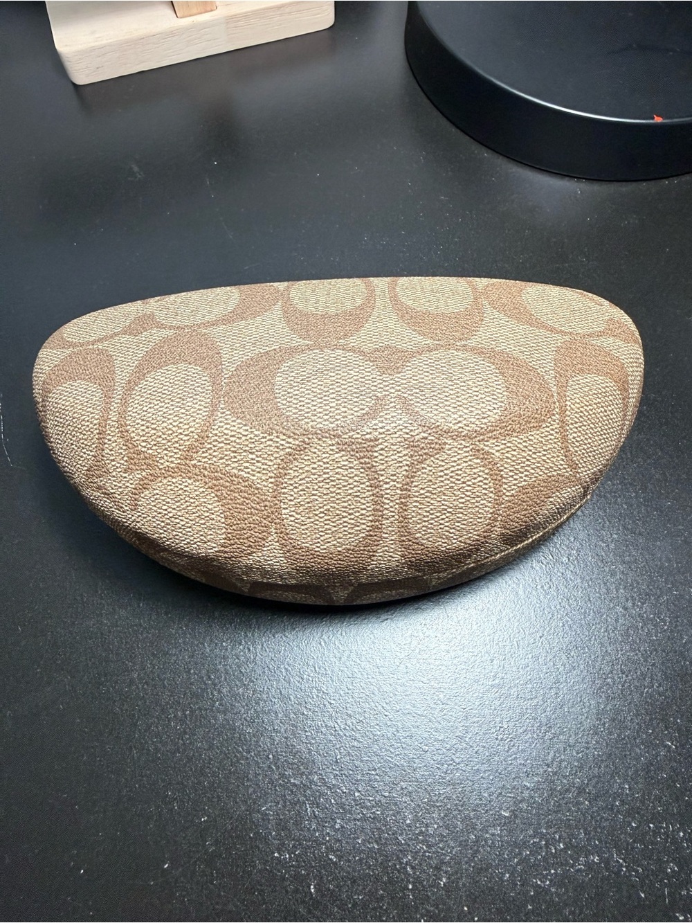 Coach Signature Hard Glasses Case + Original Coach Cleaning Cloth